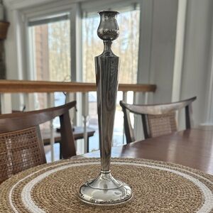Vintage 10” Sterling Silver Weighted Candlestick